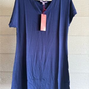 Hale Bob Navy V-Neck Dress/sleep shirt